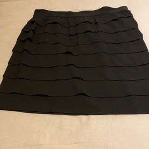 Black ruffle skirt